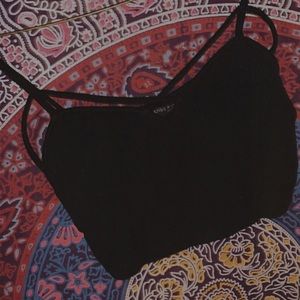 black straps bralette